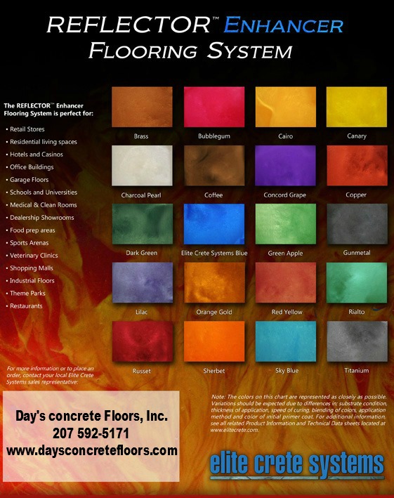 Metallic Epoxy Color Chart