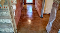 stained concrete floor in Bar Harbor Me.