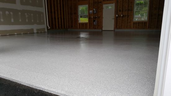 Epoxy floor installation in Lewiston, Me