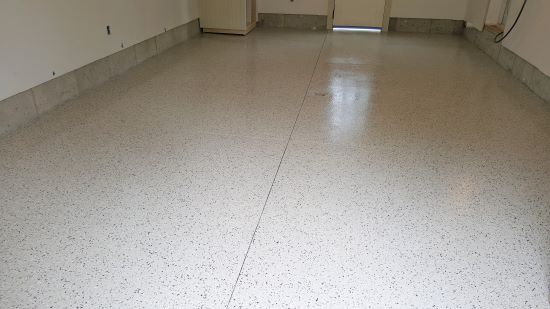 Garage epoxy flooring in Topsham, Me