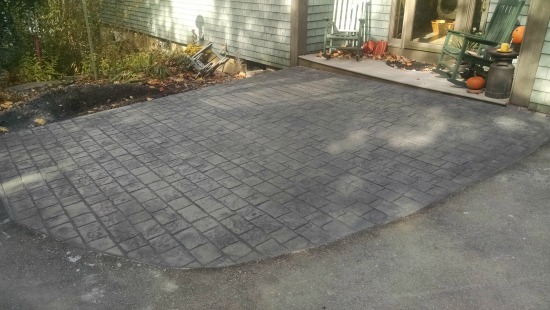 stamped concrete cobblestone pattern