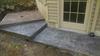 Stamped concrete for outdoor shower and entry door