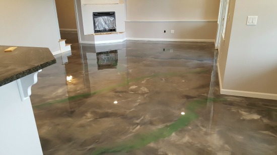 Reflector enhancer epoxy floor in Monmouth, Me.