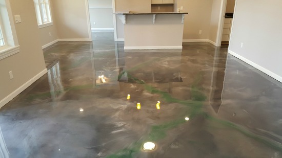 Reflector enhancer epoxy floor in Monmouth, Me.