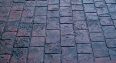stamped concrete roman cobble pattern